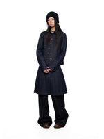 Denim Peter Pan Collar Jacket and Skirt 2