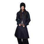 6187928035557,6187928035558,6187928035559, Denim Peter Pan Collar Jacket and Skirt