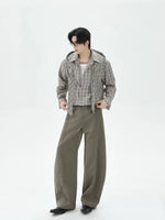 Detachable Hood Plaid Long-Sleeve Shirt 5