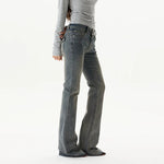 Distressed Flared Denim Jeans Pants 4