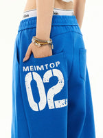 Distressed Graphic Wide Leg Sweatpants Pants 4