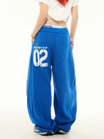 Distressed Graphic Wide Leg Sweatpants Pants 5
