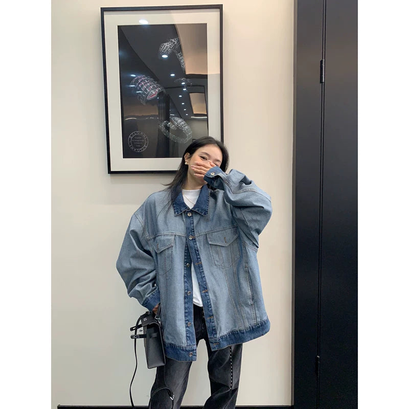 Distressed Oversized Short Denim Jacket 4