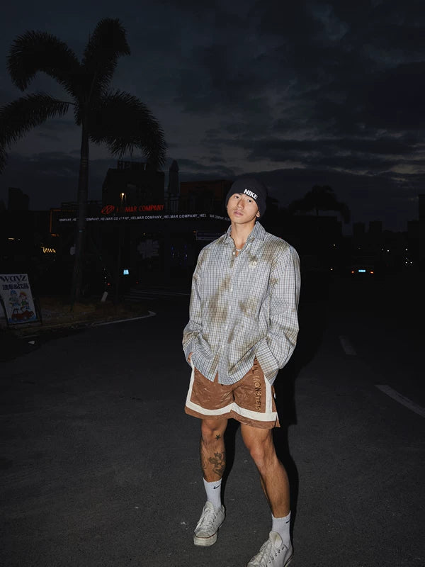 Distressed Plaid Long-Sleeve Shirt Jacket 5