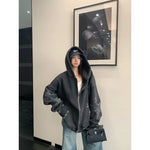 Distressed Retro Embroidered Leather Jacket 4