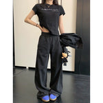 Distressed Retro Straight Leg Sweatpants 4