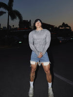 Distressed Ribbed Slim Fit Long Sleeve T-Shirt 5