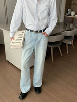 Distressed Washed Flared Jeans Pants 2