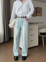 Distressed Washed Flared Jeans Pants 5