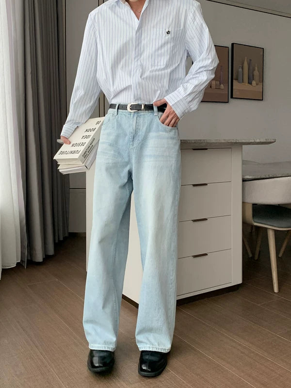 Distressed Washed Flared Jeans Pants 5