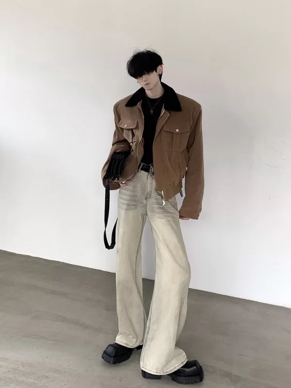 Distressed Wide Leg Casual Jeans Pants 4