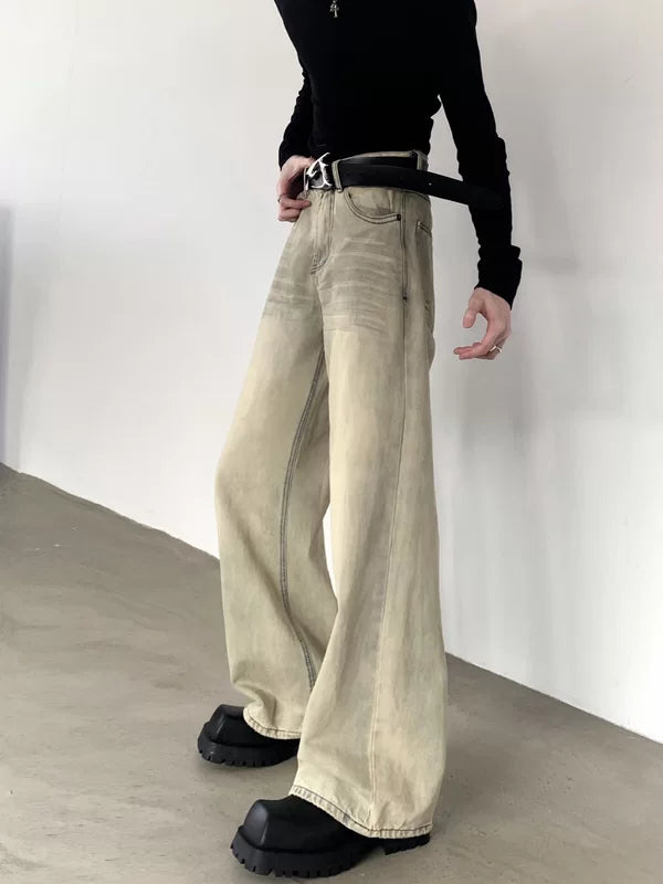 Distressed Wide Leg Casual Jeans Pants 5