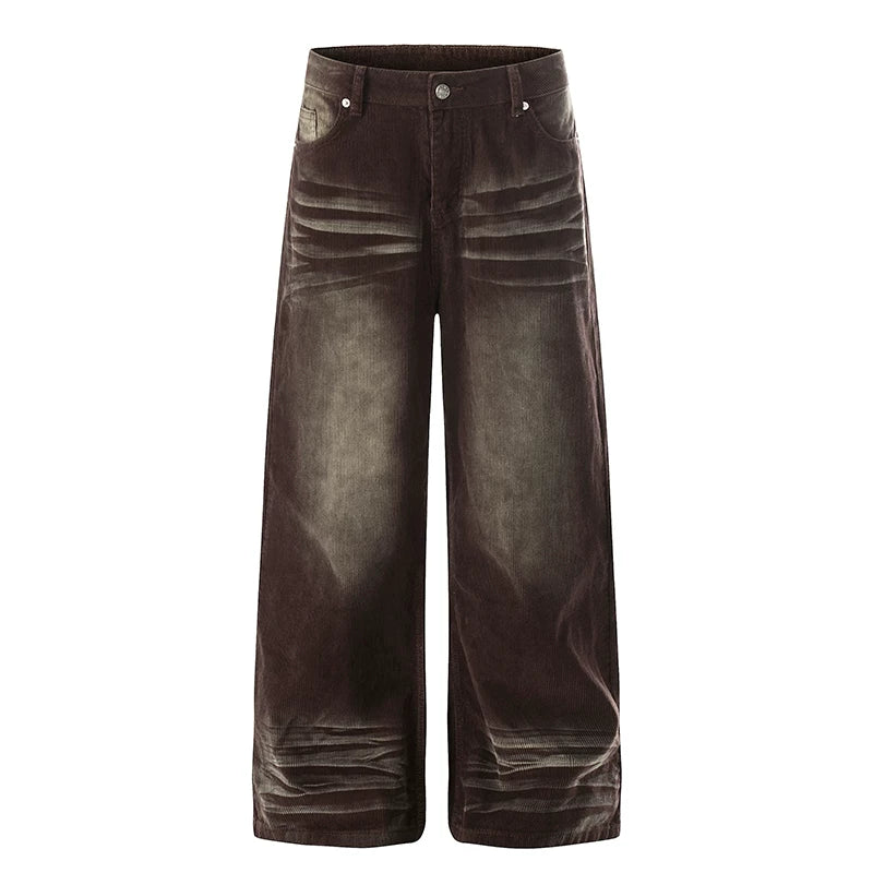 6029743352696,6029743352697,6029743352698,6029743352699,6029743352700, Distressed Wide Leg Corduroy Cargo Pants