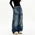 Distressed Wide Leg Denim Pants 2