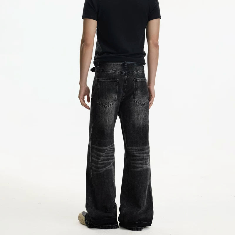 Distressed Wide Leg Flare Jeans Pants 5