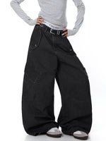 Distressed Wide-Leg Multi-Pocket Cargo Pants 5