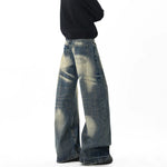 Distressed Wide Leg Retro Jeans Pants 4