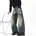 Distressed Wide Leg Retro Jeans Pants 5