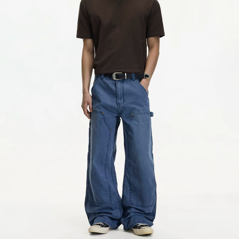 Distressed Wide Leg Work Pants 4