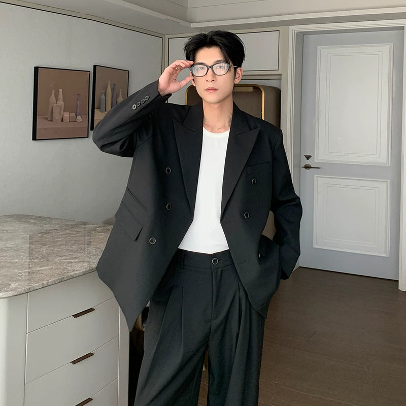 6192706543137,6192706543138,6192706543139,6192706543140, Double-Breasted Linen Suit Jacket and Pants