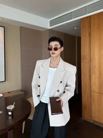 Double-Breasted Loose Fit Suit Jacket 4