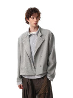 Double-Breasted Stand Collar Short Jacket 2