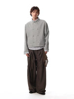 Double-Breasted Stand Collar Short Jacket 5