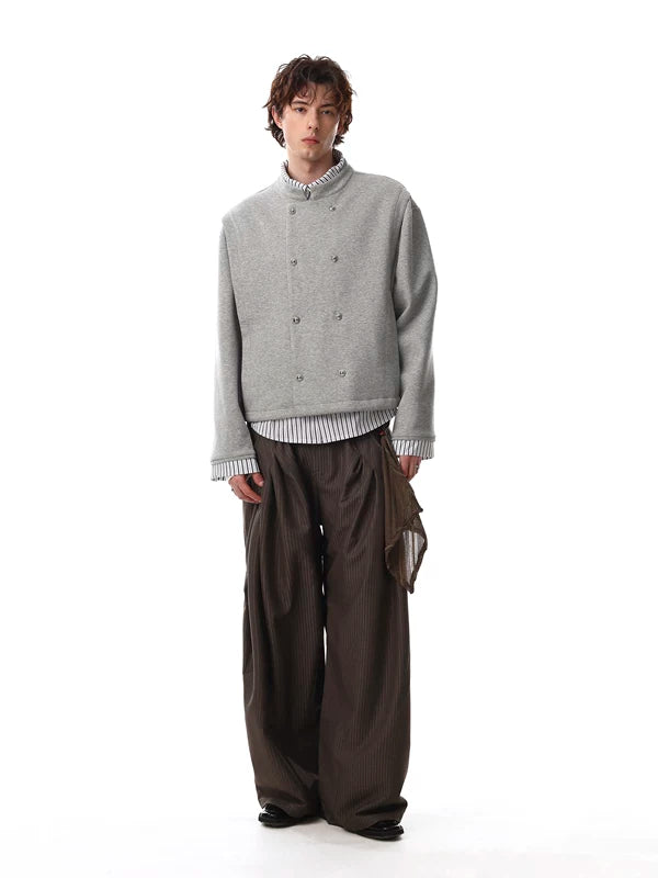 Double-Breasted Stand Collar Short Jacket 5