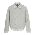 6026916833104,6026916833105,6026916833106,6026916833107, Double-Breasted Stand Collar Short Jacket