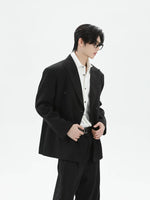 Double-Breasted Suit Jacket and Wide-Leg Pants 2