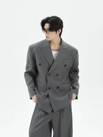 Double-Breasted Suit Jacket and Wide-Leg Pants 3