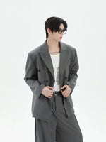 Double-Breasted Suit Jacket and Wide-Leg Pants 5