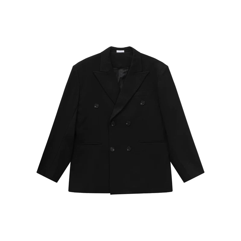 6192691275571,6192691275575,6192691275579,6192691275583, Double-Breasted Suit Jacket and Wide-Leg Pants