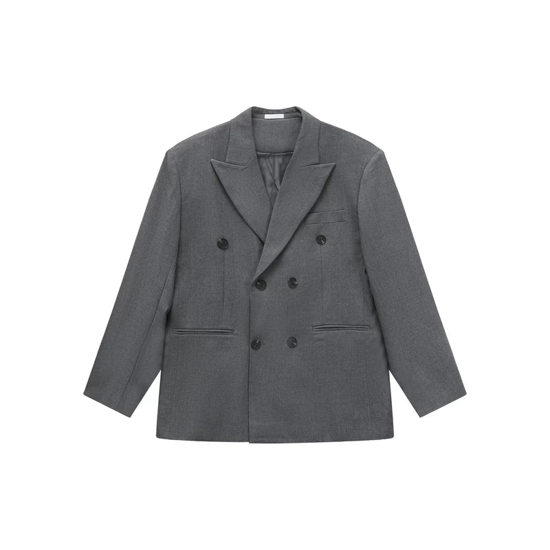 6192691275573,6192691275577,6192691275581,6192691275585, Double-Breasted Suit Jacket and Wide-Leg Pants