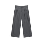 6192691275574,6192691275578,6192691275582,6192691275586, Double-Breasted Suit Jacket and Wide-Leg Pants