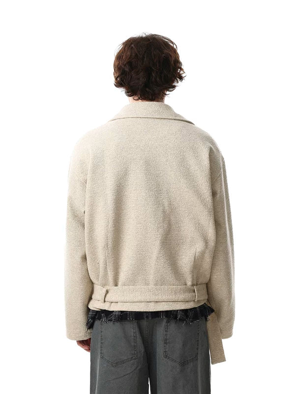 Double-Breasted Wool Coat with Belt 5