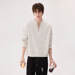 6035433964155,6035433964156,6035433964157,6035433964158, Double V-Neck Pullover Sweatshirt Top