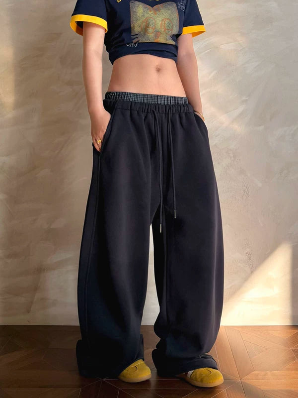 Double Waist Wide Leg Sweatpants Pants 2