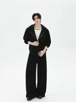 Double-Zip Hoodie and Wide-Leg Pants Set 2