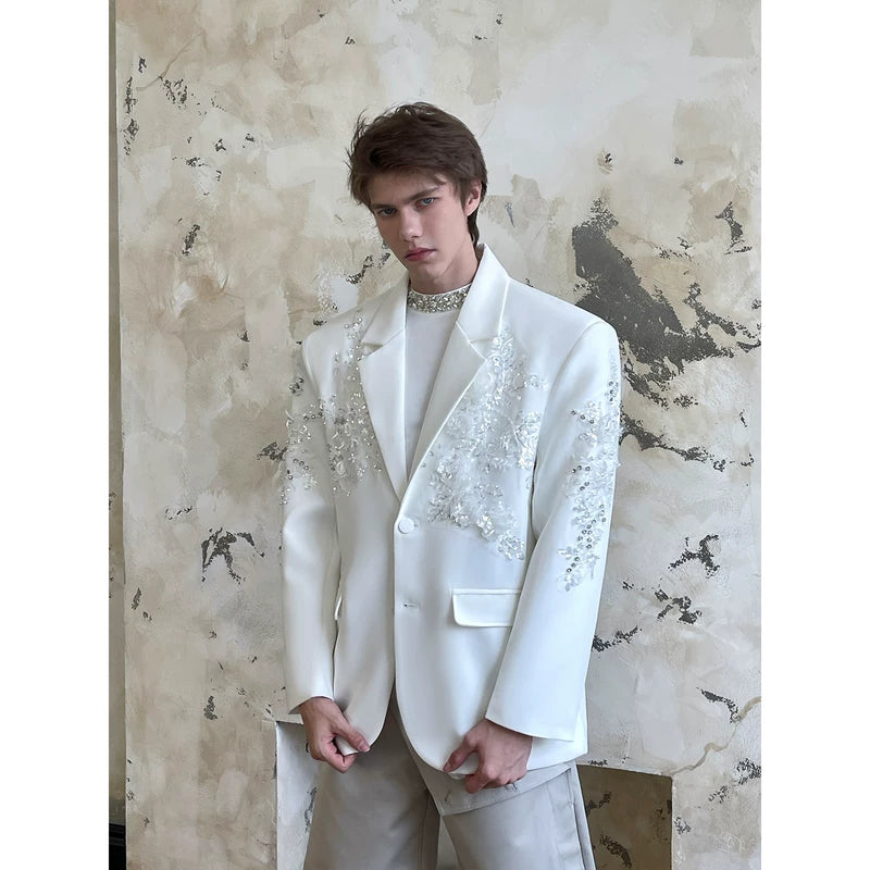 ,1627207:28320,5564654428292,1627207:28320,5564654428293,1627207:28320,5564654428294,5564654428292,5564654428293,5564654428294, Embroidered Crystal Embellished Formal Suit Jacket