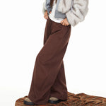 Embroidered Fleece-Lined Wide-Leg Sweatpants 3