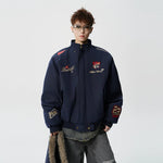Embroidered Fur Hooded Winter Cotton Jacket 4