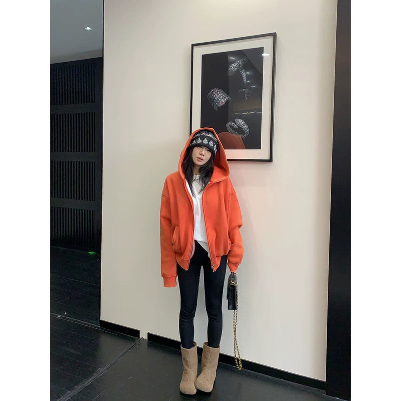 Embroidered Graphic Oversized Hoodie Jacket 2