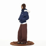 Embroidered Hooded Puffer Jacket with Fur Collar 4