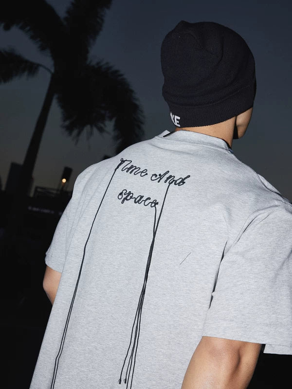 Embroidered Letter Tassel Graphic T-Shirt 3
