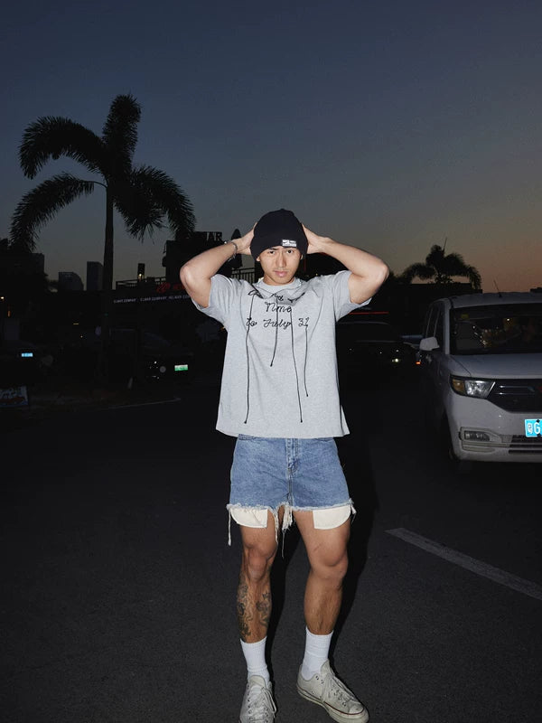 Embroidered Letter Tassel Graphic T-Shirt 5