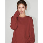 Embroidered Long Sleeve Knit Pullover Top 2