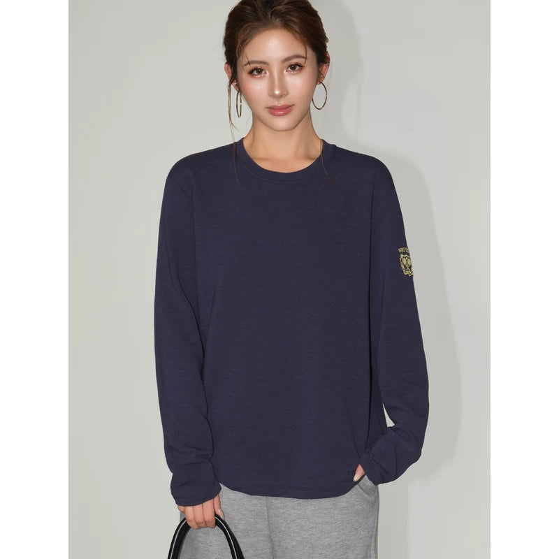 1627207:381454929,6167464759489,1627207:381454929,6167464759490,1627207:381454929,6167464759488,1627207:381454929,6167464759487,6167464759489,6167464759490,6167464759488,6167464759487, Embroidered Long Sleeve Knit Pullover Top