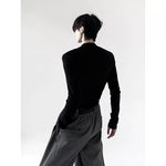 Embroidered Mock Neck Slim Fit T-Shirt 4