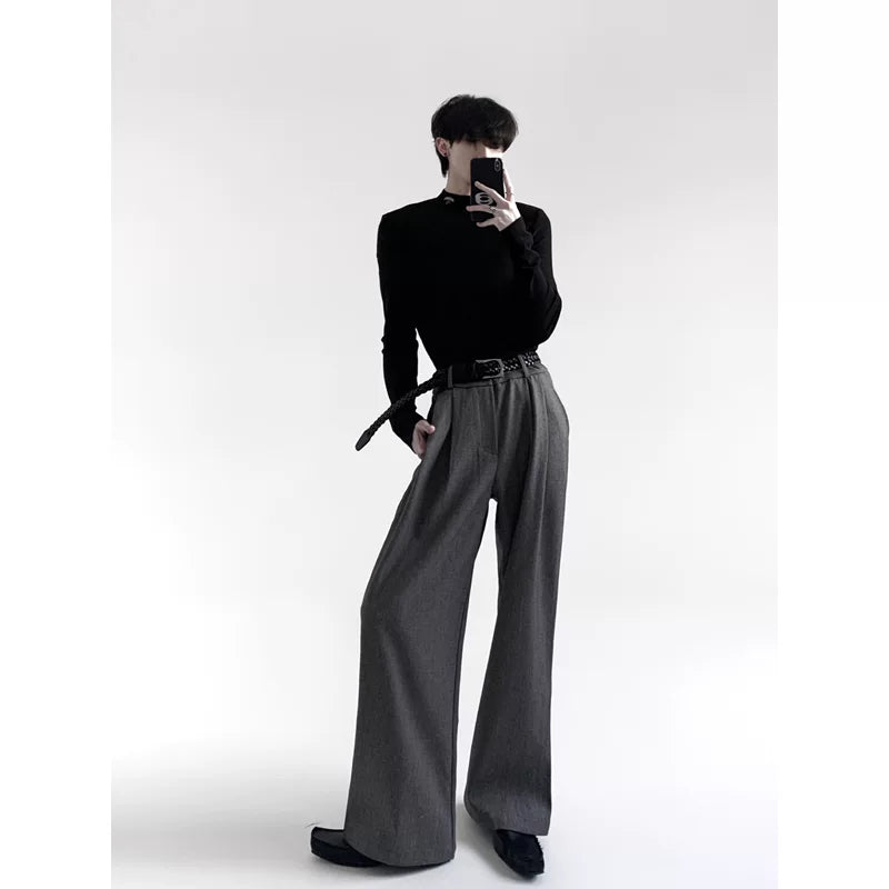 Embroidered Mock Neck Slim Fit T-Shirt 5